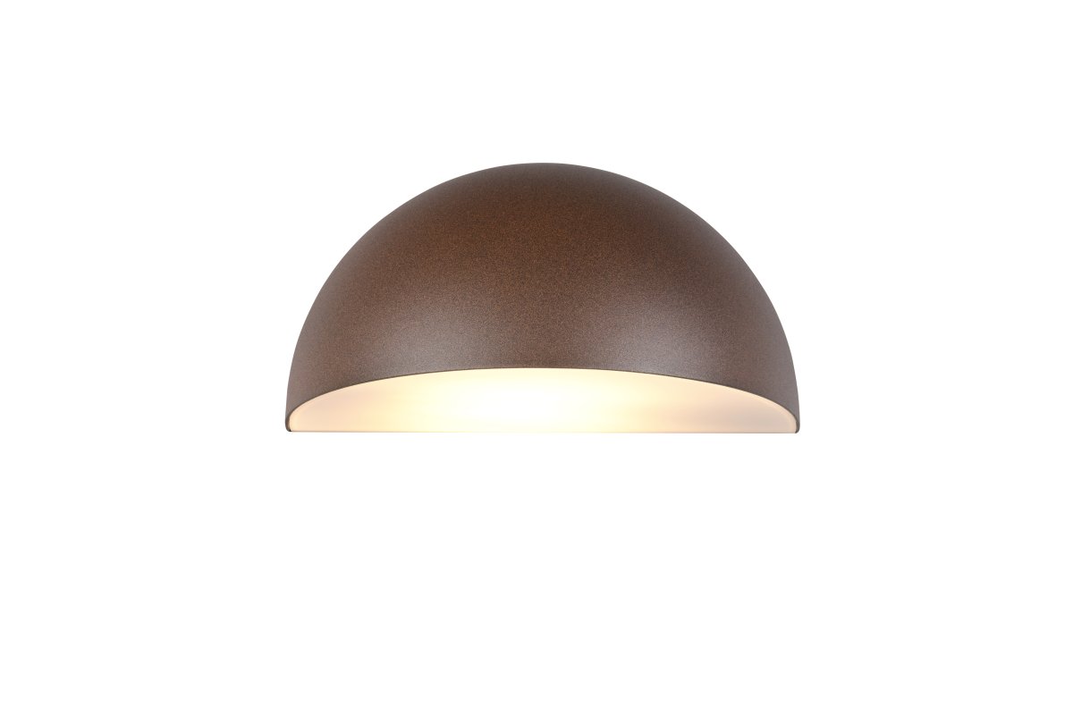 Maas 27cm Brun rouille lampe d’extérieur De Trio Lighting - L'&eacute;clairage orient&eacute; vers le bas cr&eacute;e une atmosph&egrave;re chaleureuse et cosy sur la fa&ccedil;ade ou la terrasse.