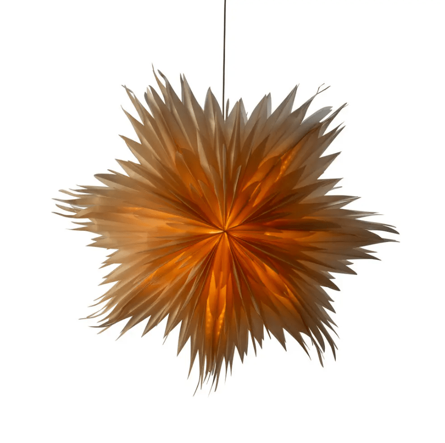 Étoile En Papier Ø60 Or De Konstsmide - Avec son design élégant et sa lumière douce, il crée une atmosphère de Noël calme et chaleureuse.
