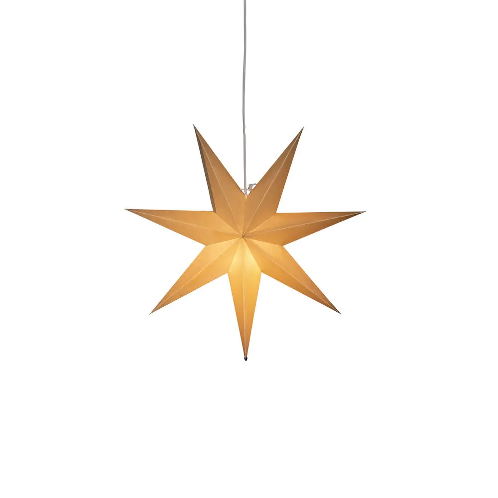 Étoile En Papier Ø60 Beige De Konstsmide - Avec son design &eacute;l&eacute;gant et sa lumi&egrave;re douce, il cr&eacute;e une atmosph&egrave;re de No&euml;l calme et chaleureuse.