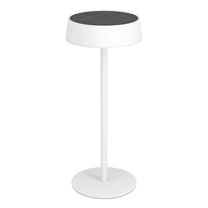 Simeri 30cm Blanc lampe solaire De Eglo - Simeri est une lampe de table élégante à énergie solaire qui allie forme et fonction pour une utilisation intérieure et extérieure.