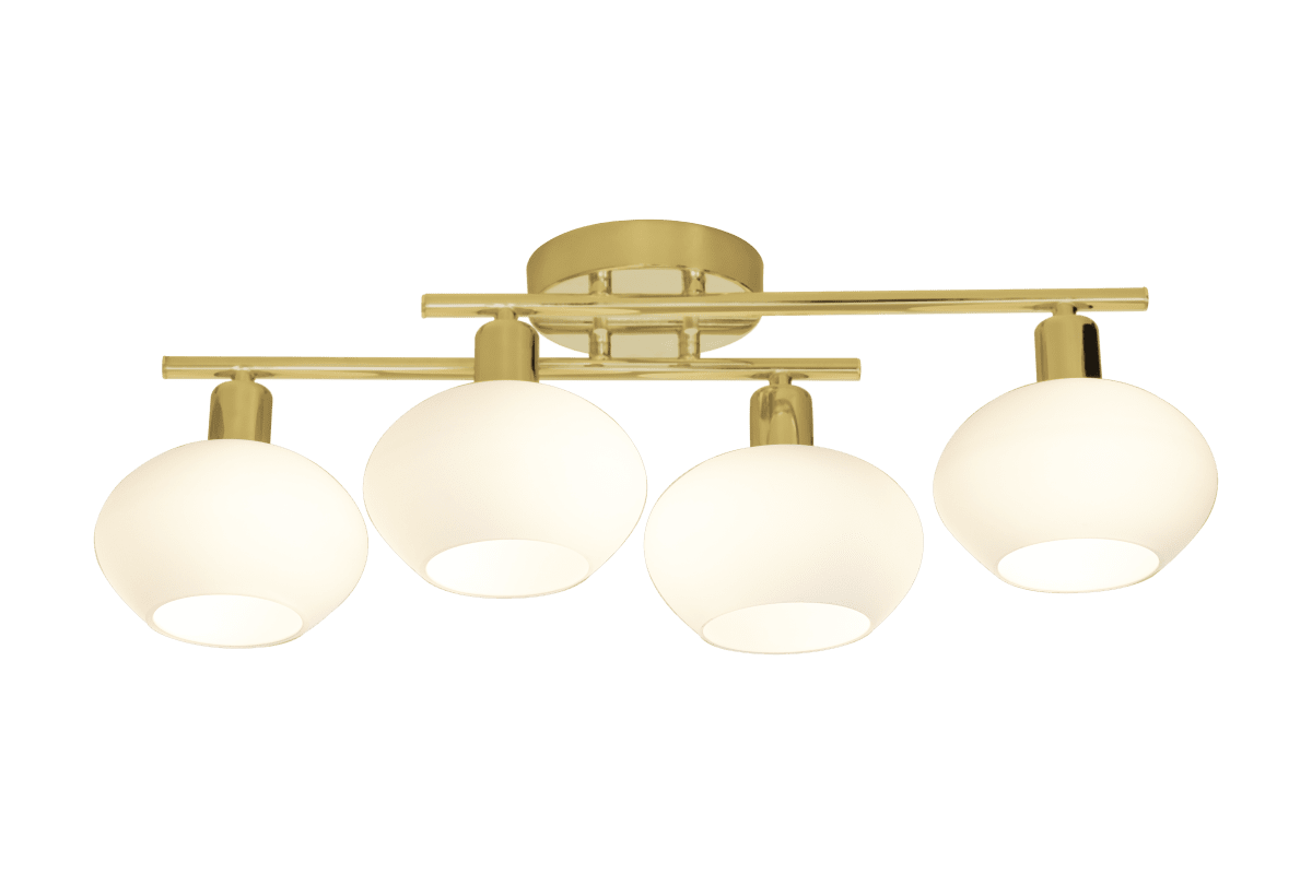 Elba 60cm Laiton mat lampe de salle de bain De Aneta Lighting - Le plafonnier Elba est le luminaire de salle de bain parfait pour tous ceux qui souhaitent donner &agrave; leur salle de bain une touche moderne.