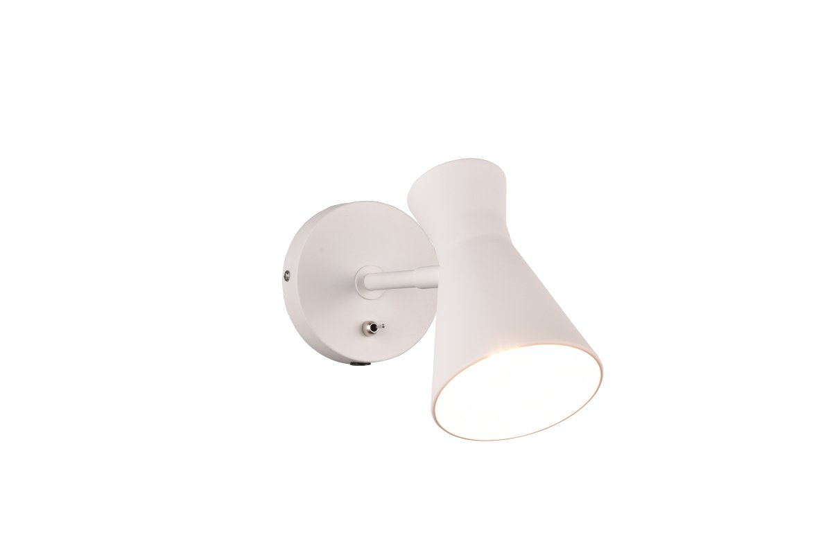 Enzo 16cm Blanc lampe de lecture De Trio Lighting - Sa finition blanc mat fait d'Enzo un choix polyvalent qui s'harmonise avec les palettes de couleurs modernes et les styles de décoration intérieure.