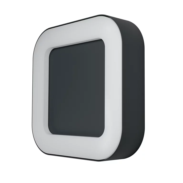 Square Gris foncé lampe d’extérieur De Osram - Tillverkad av aluminium och med IP44-klassning &auml;r den t&aring;lig mot v&auml;der och passar perfekt f&ouml;r fasader, entr&eacute;er och uteplatser.