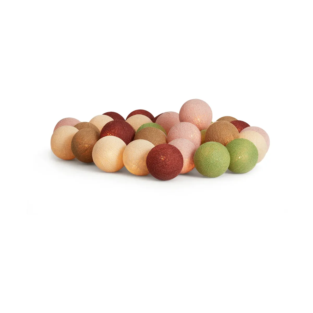 Irislights Autumn 20-lights Multicolore De Irislights - Irislights Autumn est une guirlande lumineuse compos&eacute;e de boules rondes en fil fin, teintes &agrave; la main dans des tons doux et neutres.