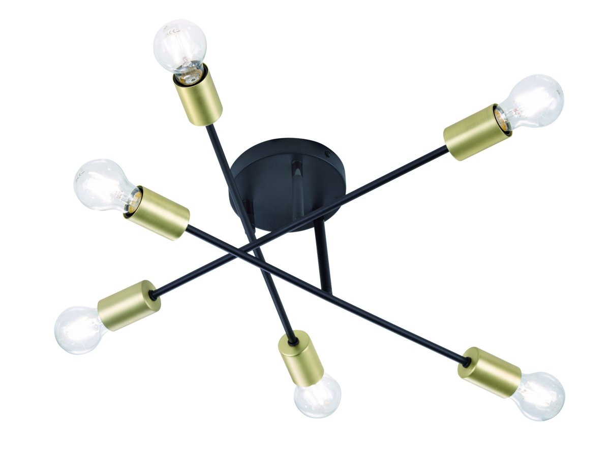  Cross Ø56 Noir plafonnier De Trio Lighting - 