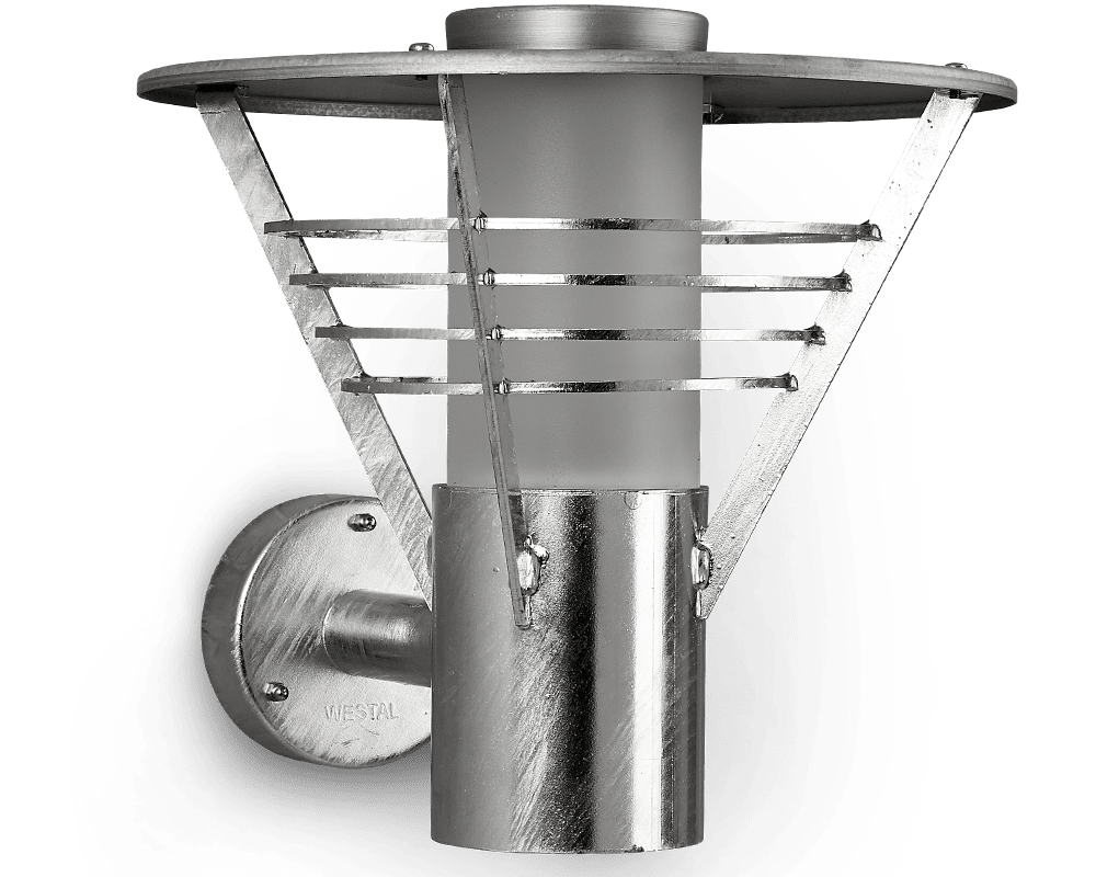 Domsand Acier galvanisé lampe d’extérieur De Westal - La lumière dispose de deux entrées et sorties avec des bornes à connexion rapide pour une installation facile et est dimmable lorsqu'elle est connectée à un variateur externe.