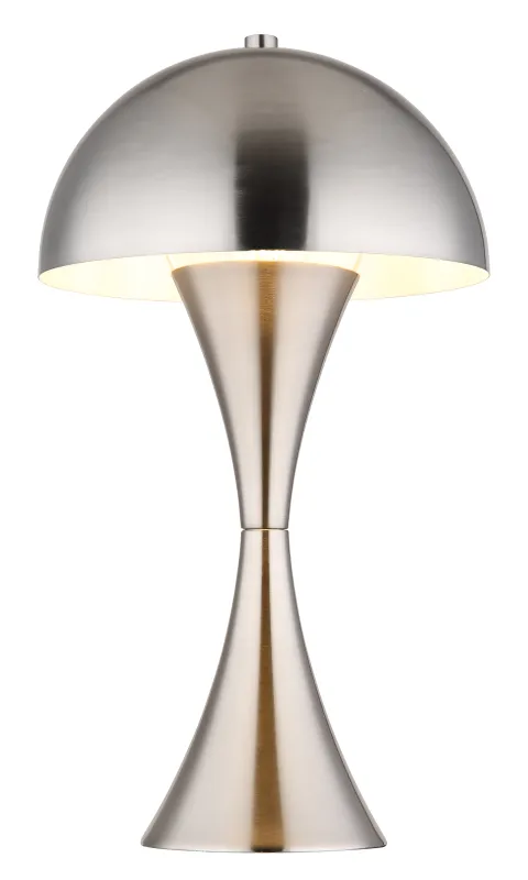 Dima 36cm Nickel lampe de table De Globo Lighting - Perfekt f&ouml;r moderna milj&ouml;er, d&auml;r den ger en sofistikerad touch samtidigt som den sprider behagligt ljus.