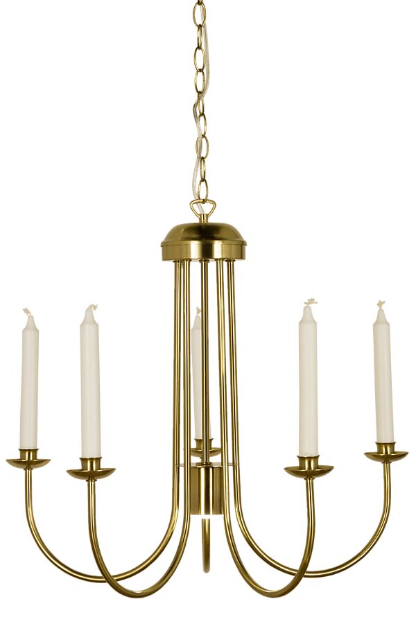 Jubilee Ø55 Laiton mat suspension De Aneta Lighting - Le design élégant avec espace pour les bougies diffuse une lumière chaleureuse et invitante et devient également un bel élément décoratif à l'intérieur.