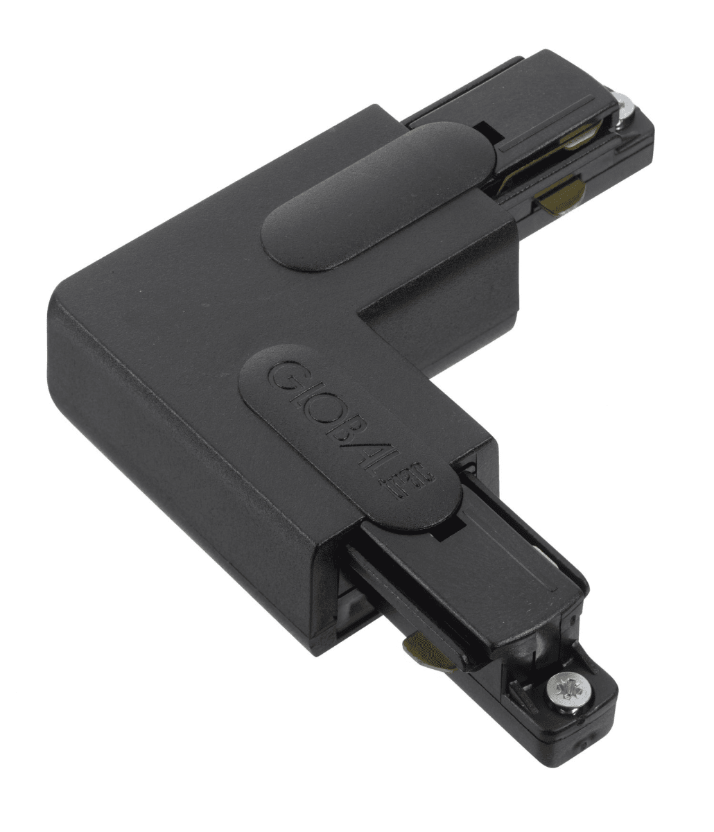 Connecteur En L (MALT Ext.) Noir De Belid - Connecteur en L avec mise &agrave; la terre externe pour rails monophas&eacute;s Belids.