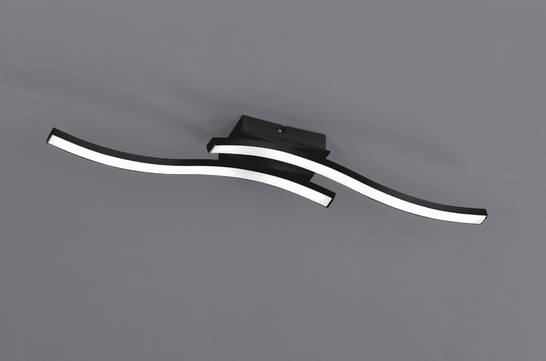 Route 56cm Noir plafonnier De Trio Lighting - 