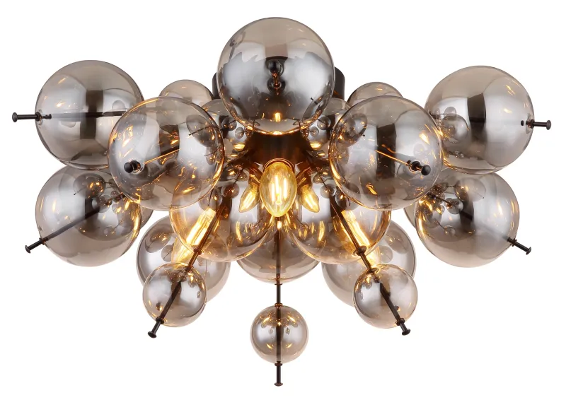 Udo Ø55 Couleur fumée plafonnier De Globo Lighting - Perfekt f&ouml;r vardagsrum, sovrum eller matsalar d&auml;r den bidrar till en stilfull och inbjudande milj&ouml;.