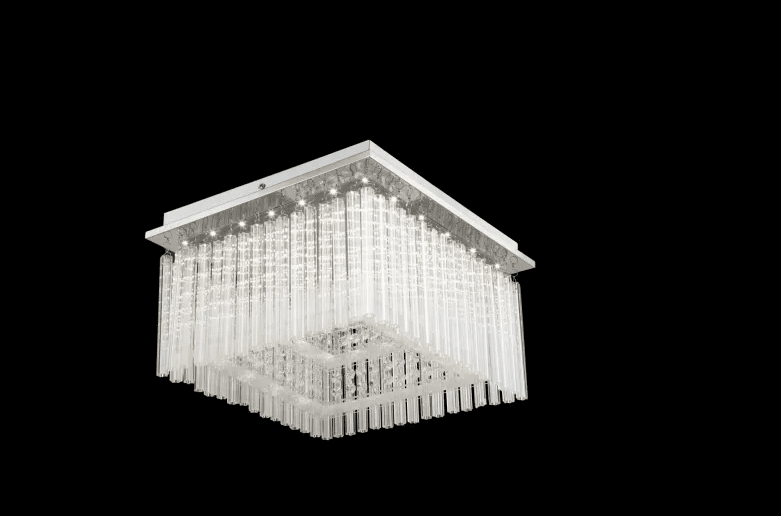 Vince 36cm Chrome cristal De Globo Lighting - Ce luminaire est &eacute;quip&eacute; d'une puissante LED int&eacute;gr&eacute;e de 1860 lumens et diffuse une agr&eacute;able temp&eacute;rature de couleur de 4000 Kelvin &ndash; une nuance parfaite entre blanc chaud et blanc neutre, offrant une lumi&egrave;re &agrave; la fois chaleureuse et fonctionnelle.
