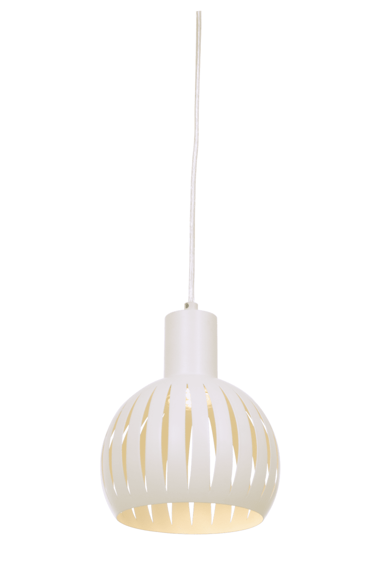 Grafika Ø15 Blanc lampe de fenêtre De Aneta Lighting - GRAFIKA est une petite suspension avec un c&acirc;ble de 4 m de long, une prise murale et un interrupteur d'alimentation plac&eacute; au centre.