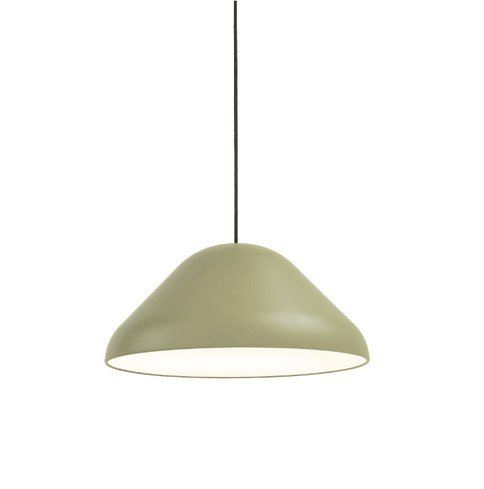 Enna Ø43 Vert suspension De Airam - La grande lampe suspendue ronde en m&eacute;tal dans un ton vert mat s'int&egrave;gre dans de nombreux styles d'int&eacute;rieur et convient &eacute;galement comme lampe de table &agrave; manger.