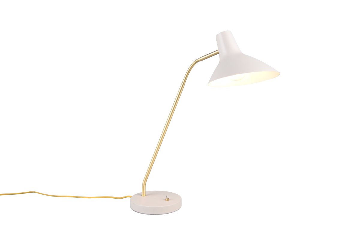 Traveller 54cm Gris lampe de bureau De Trio Lighting - La lampe de table Traveller allie un design élégant à une fonctionnalité intelligente et à des détails raffinés.