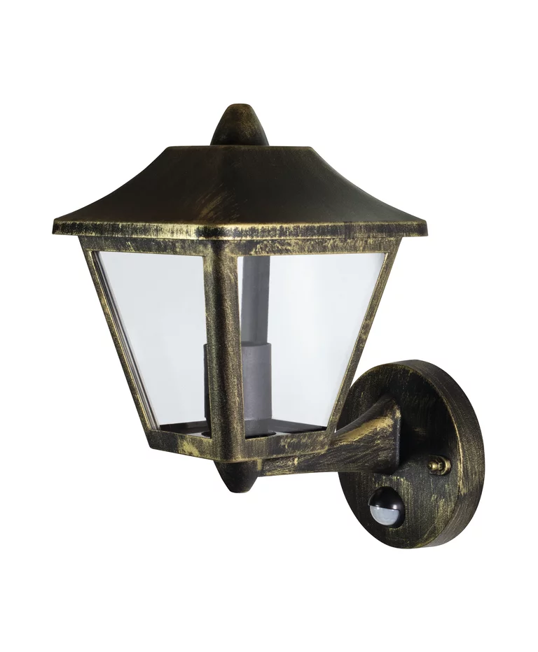 Tradition Sensor Noir/or lampe d’extérieur De Osram - Tradition Sensor est une applique murale &eacute;l&eacute;gante au design de lanterne classique, parfaite pour cr&eacute;er une atmosph&egrave;re accueillante dans les entr&eacute;es, les all&eacute;es et les fa&ccedil;ades.