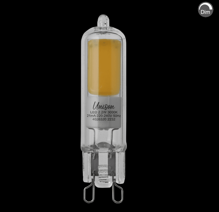 LED G9 2,2W 3000K Dimmable De Unison - 