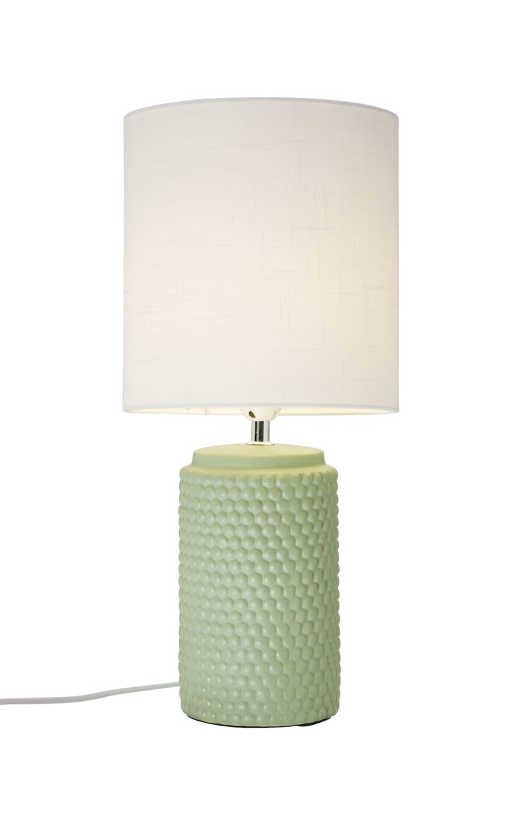 Bubble 50cm Vert lampe de table De Cottex - La lampe de table Bubble est une &eacute;l&eacute;gante lampe en c&eacute;ramique vert clair avec une structure &agrave; bulles unique sur le dessus.