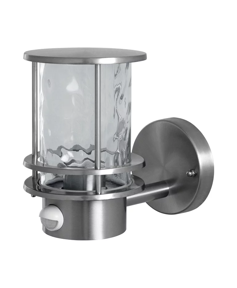 Post Sensor Acier inoxydable lampe d’extérieur De Ledvance - Fabriqu&eacute; en acier inoxydable avec un d&ocirc;me en verre transparent &agrave; l'aspect martel&eacute;, il offre un beau jeu de lumi&egrave;re et cr&eacute;e une atmosph&egrave;re accueillante.
