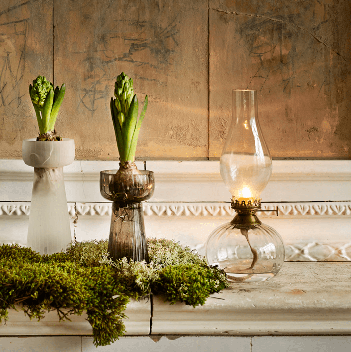 Kerosene lamp elisabeth round small Transparent De Strömshaga - Convient à la mèche numéro de pièce 116210 et au tube de brûleur numéro de pièce 128118G.