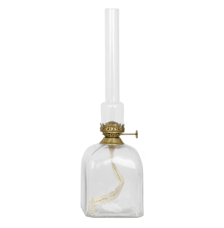 Kerosene lamp elisabeth square Transparent De Strömshaga - Convient à la mèche numéro de pièce 116210 et au tube de brûleur numéro de pièce 121810G.
