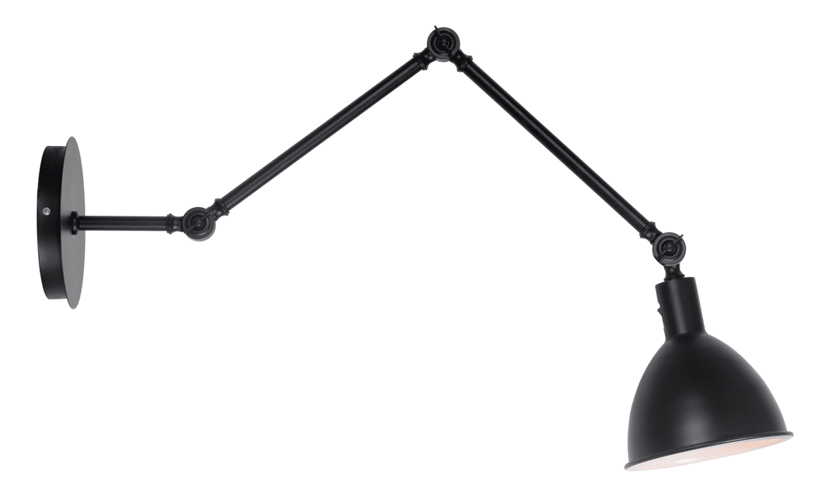 Lisa Noir applique murale De K-fab - L'applique murale Lisa est fabriquée en métal noir mat et offre une solution élégante et fonctionnelle pour votre éclairage.