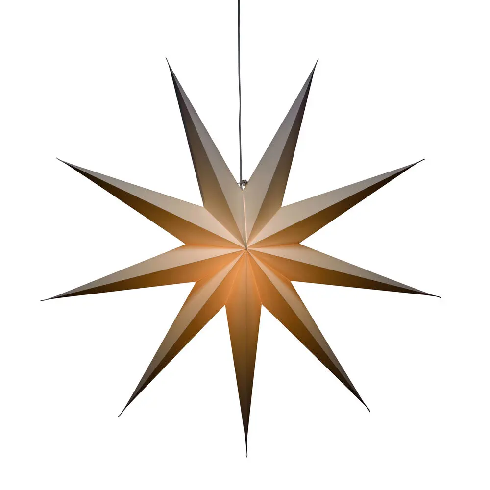 Étoile En Papier Ø115 Blanc De Konstsmide - Avec son design &eacute;l&eacute;gant et sa lumi&egrave;re douce, il cr&eacute;e une atmosph&egrave;re de No&euml;l calme et chaleureuse.