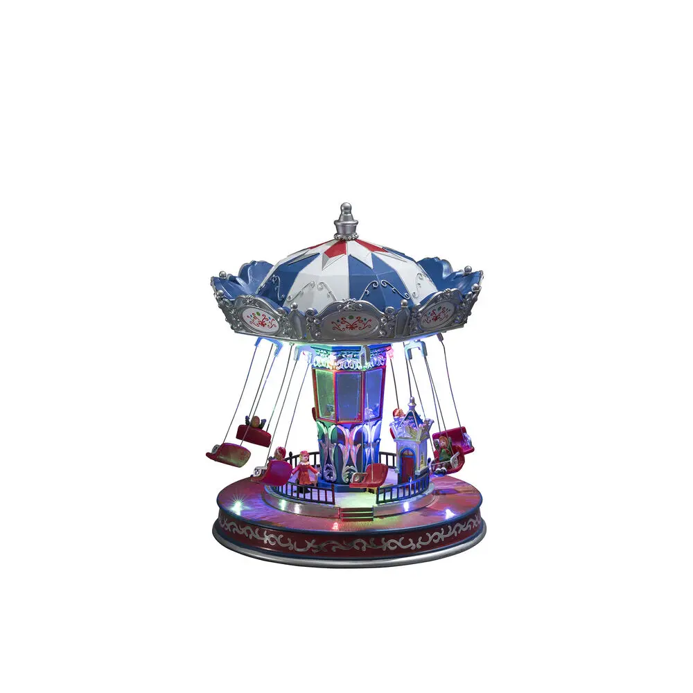 Décoration De Noël Mécanique Avec Carrousel 27cm Multicolore De Konstsmide - Revivez la magie de No&euml;l avec cette d&eacute;coration de No&euml;l m&eacute;canique en forme de carrousel color&eacute; !