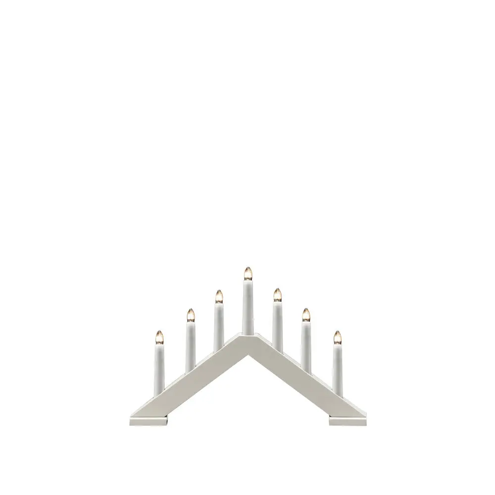 Candelabra 7 Lights Blanc De Konstsmide - Offrez &agrave; votre maison une atmosph&egrave;re de No&euml;l intemporelle et &eacute;l&eacute;gante avec cet &eacute;l&eacute;gant bougeoir de l'Avent en bois laqu&eacute; blanc.