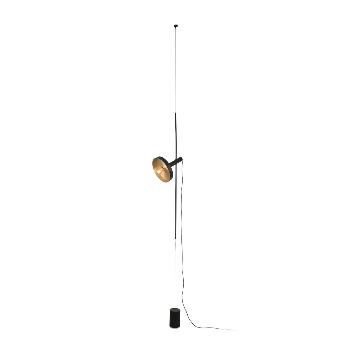 Whizz 120cm Noir suspension De Faro Barcelona - Whizz est une collection de luminaires design de Christoph Friedrich Wagner, connue pour son association tendance d'or satin&eacute; et de noir.