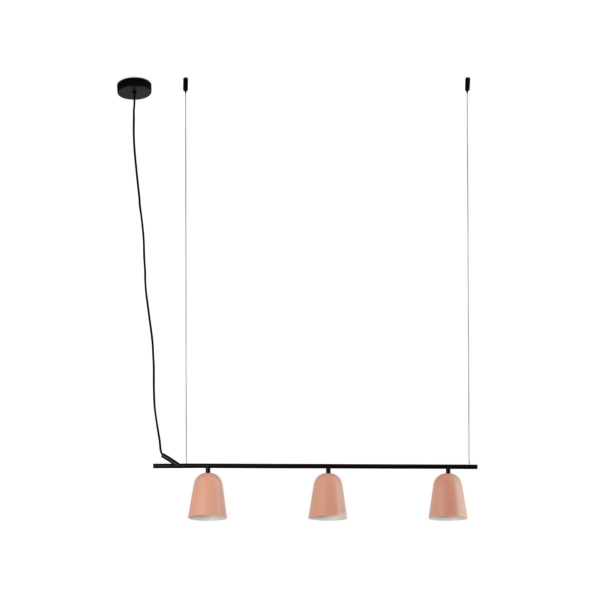  Studio 92cm Rose suspension De Faro Barcelona - Son abat-jour rose et ses abat-jour compacts en font un luminaire id&eacute;al pour les cuisines, les espaces de travail ou les environnements cr&eacute;atifs.