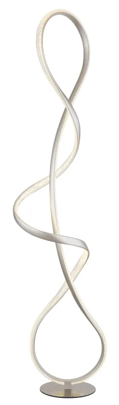 Swirl Nickel lampadaire De Globo Lighting - Med en kompakt storlek och en kraftfull LED-teknik p&aring; 2260 lumen och 4000K ger den klar och behaglig belysning.