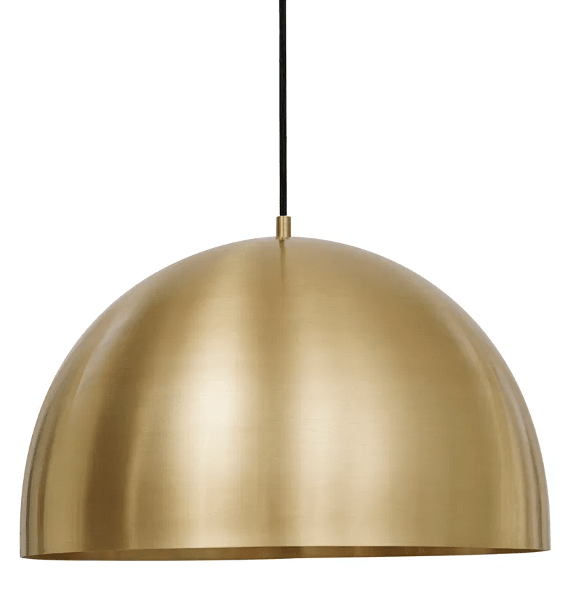 Grand Ø43 Laiton mat suspension De H. Skjalm P - La finition dorée de la lampe ajoute une touche élégante et accrocheuse à votre maison et s'intègre parfaitement au-dessus de la table à manger.