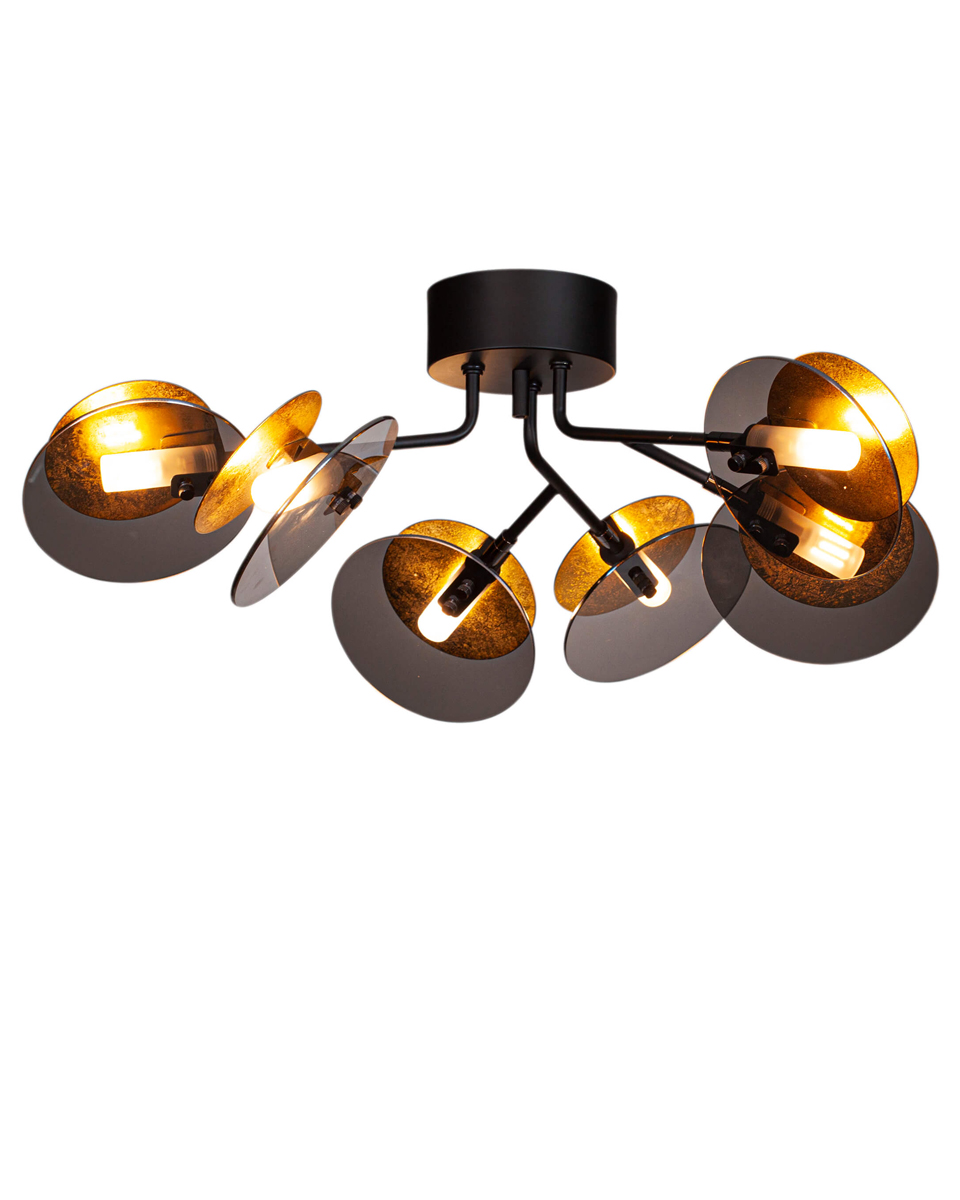 Turno 70cm Noir plafonnier De By Rydéns - Ou pourquoi ne pas placer le plafonnier Turno au-dessus de la table à manger ou de la table basse ?