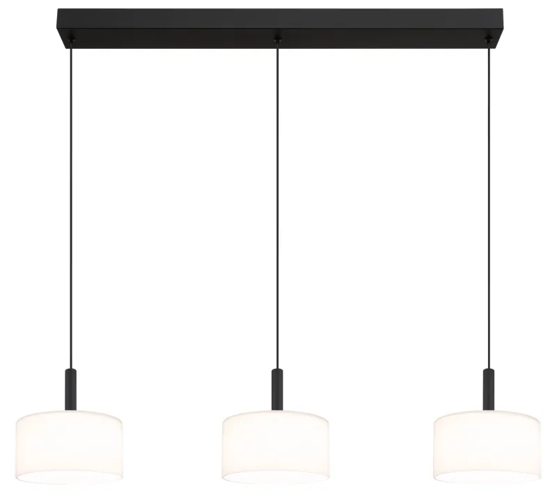 Trenton 96cm Blanc suspension De Globo Lighting - Denna takpendel &auml;r idealisk f&ouml;r matsalar och k&ouml;k, d&auml;r den skapar en inbjudande atmosf&auml;r och ett stilrent uttryck.