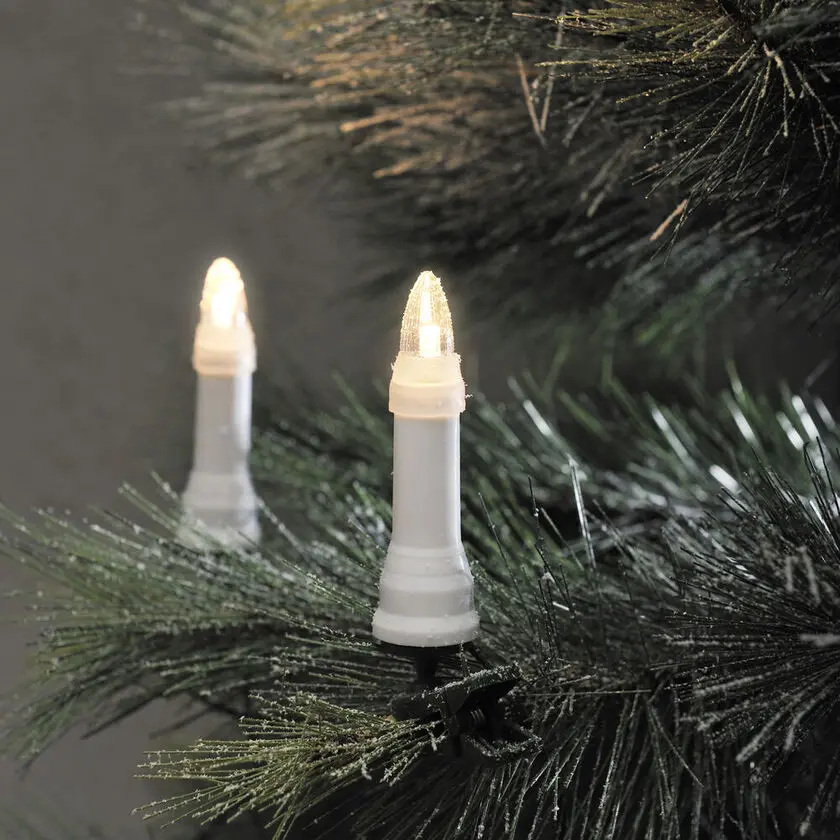 Guirlande Lumineuse Pour Sapin De Noël Blanc Chaud 25LED 20m Vert De Konstsmide - Indice de protection IP44 pour une utilisation int&eacute;rieure et ext&eacute;rieure &ndash; parfait pour le sapin de No&euml;l &agrave; l'int&eacute;rieur ou sur le balcon.