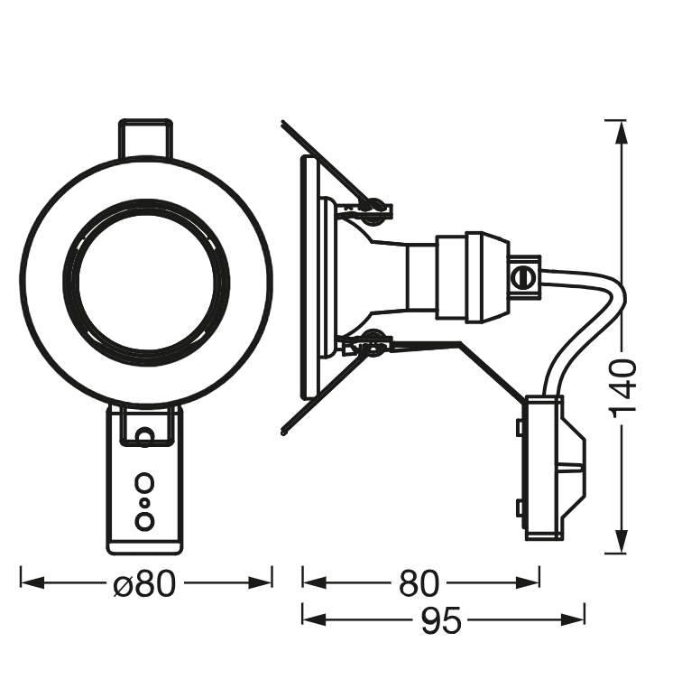 Recess Ensemble Incl. GU10 3x2W Blanc De Osram - Les spots doivent &ecirc;tre espac&eacute;s d'au moins 20 cm.