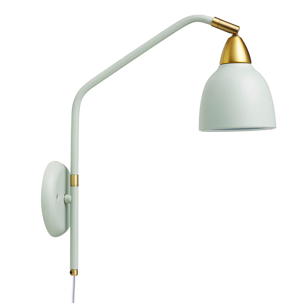 Urban 40cm Vert clair applique murale De Superliving - Avec un bras rotatif et un écran pouvant pivoter à 345°.