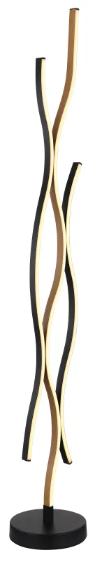 Geronimo Noir lampadaire De Globo Lighting - Den praktiska fotstr&ouml;mbrytaren p&aring; sladden g&ouml;r det enkelt att t&auml;nda och sl&auml;cka lampan, och den gener&ouml;sa kabell&auml;ngden p&aring; 180cm ger flexibilitet vid placering.