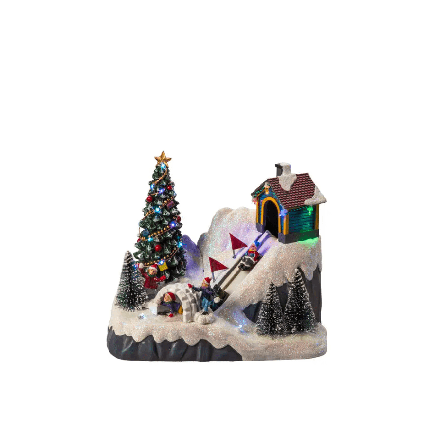Paysage Hivernal LED 18cm Multicolore De Konstsmide - Nous vous recommandons de le placer sur un bureau dans le couloir ou pr&egrave;s de la fen&ecirc;tre du salon.