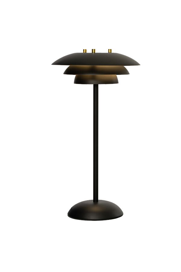 Epsilon 37cm Noir portable De Aneta Lighting - Epsilon est une lampe de table d'int&eacute;rieur &eacute;l&eacute;gante et portable au design intemporel et dot&eacute;e d'un variateur tactile discr&egrave;tement fix&eacute; &agrave; la base.