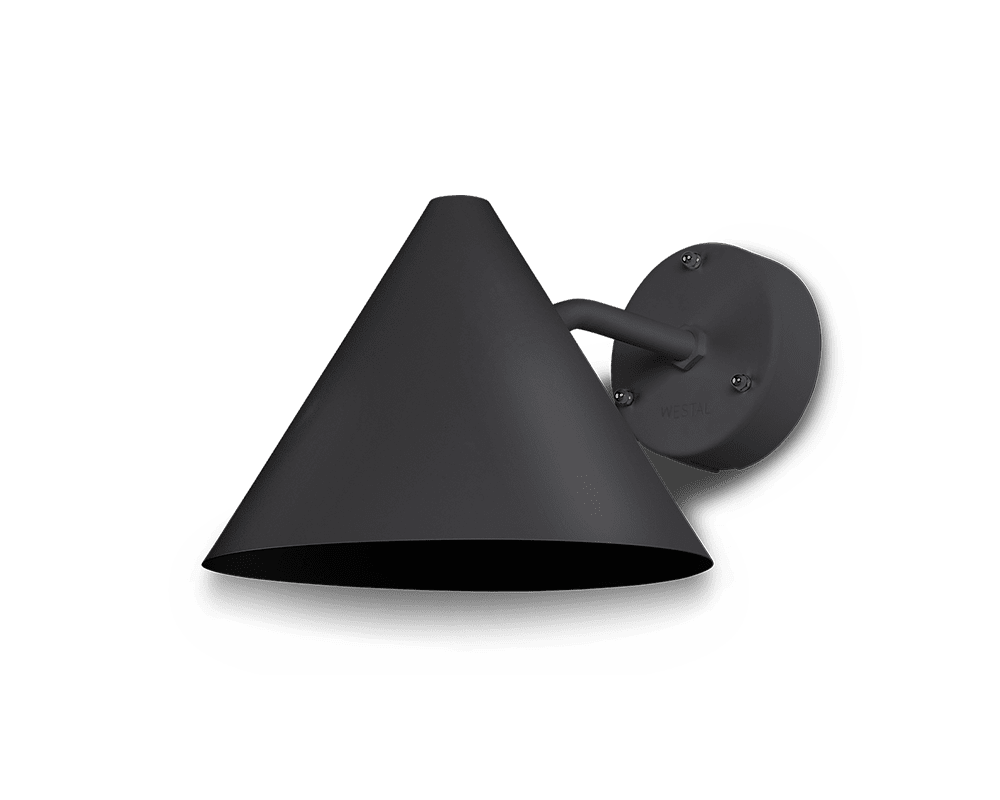 Tratt Noir lampe d’extérieur De Westal - Le panneau arrière est équipé de deux entrées et sorties et d'un bornier à connexion rapide pour une installation facile.