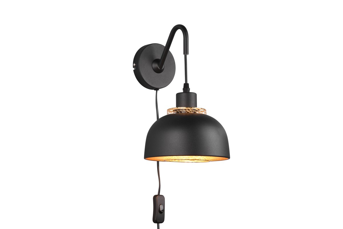 Punch 30cm Noir applique murale De Trio Lighting - 