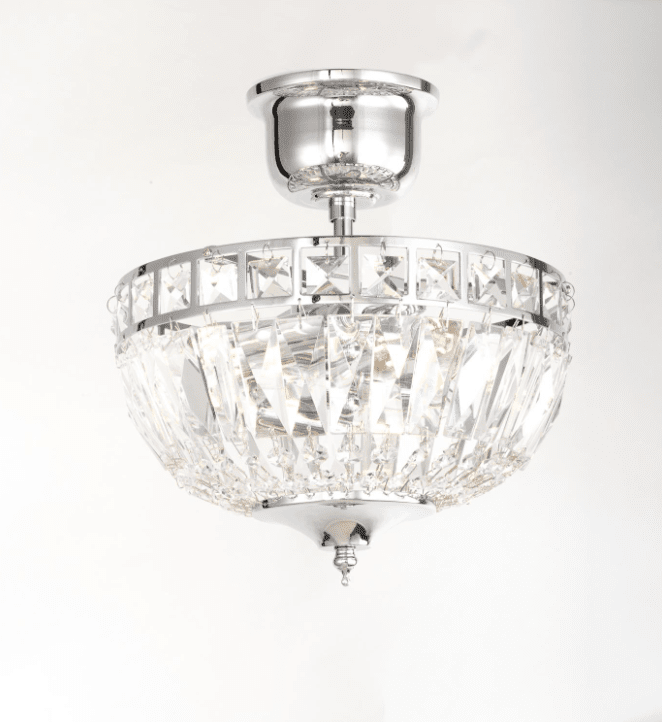 Flores Ø25 Argent cristal De Norrsken Design - Les cristaux K9 de classe 1 taillés à la main créent une brillance spectaculaire et un magnifique jeu de lumière qui transforme n'importe quelle pièce en une oasis étincelante.