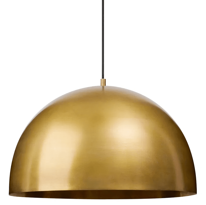 Grand Ø40 Laiton brut suspension De H. Skjalm P - La finition dorée de la lampe ajoute une touche élégante et accrocheuse à votre maison et s'intègre parfaitement au-dessus de la table à manger.