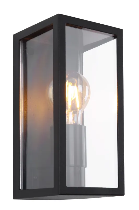 Gundula Noir lampe d’extérieur De Globo Lighting - Med sin stilrena design i svart pressgjuten&nbsp;aluminium ger den ett elegant intryck samtidigt som den &auml;r v&auml;dert&aring;lig.
