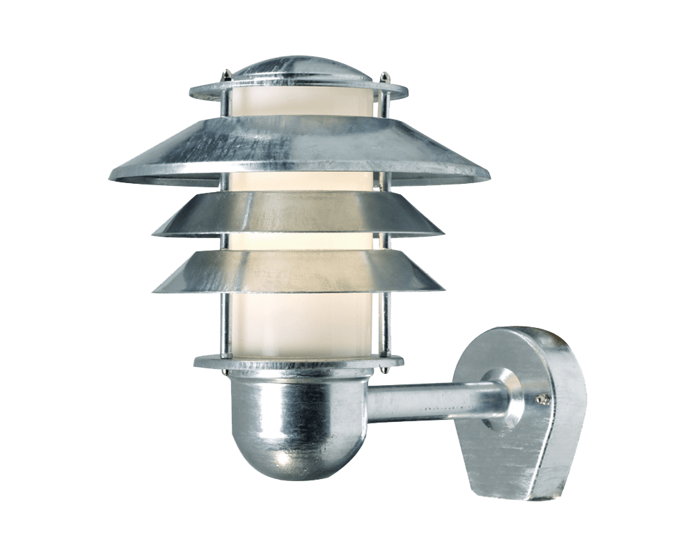 Alefors Acier galvanisé lampe d’extérieur De Westal - Le panneau arrière est équipé de deux entrées et sorties et d'un bornier à connexion rapide pour une installation facile.