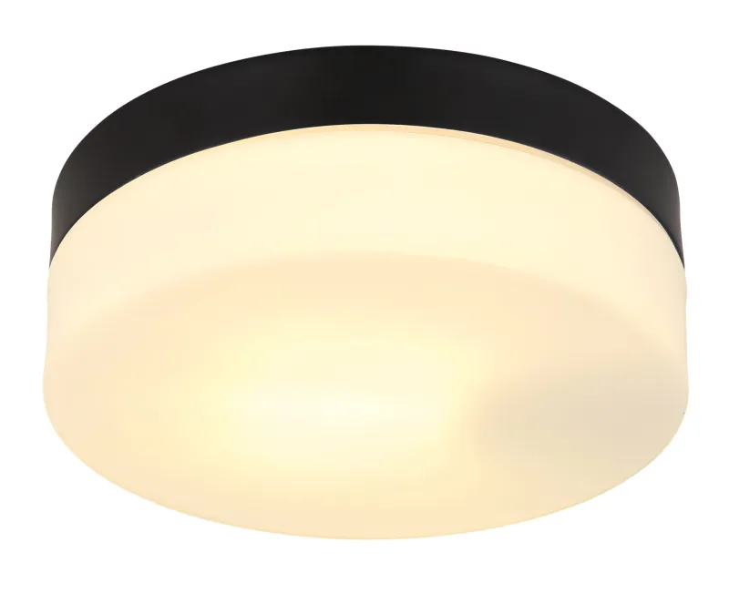 Vranos 18,5cm Noir De Globo Lighting - Lampan &auml;r tillverkad i aluminium och glas, vilket ger ett tidl&ouml;st och sofistikerat uttryck.