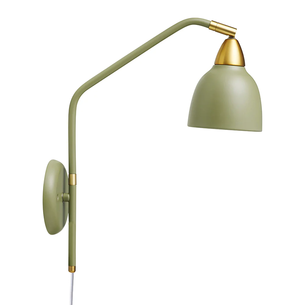 Urban 40cm Vert olive applique murale De Superliving - Avec un bras rotatif et un écran pouvant pivoter à 345°.