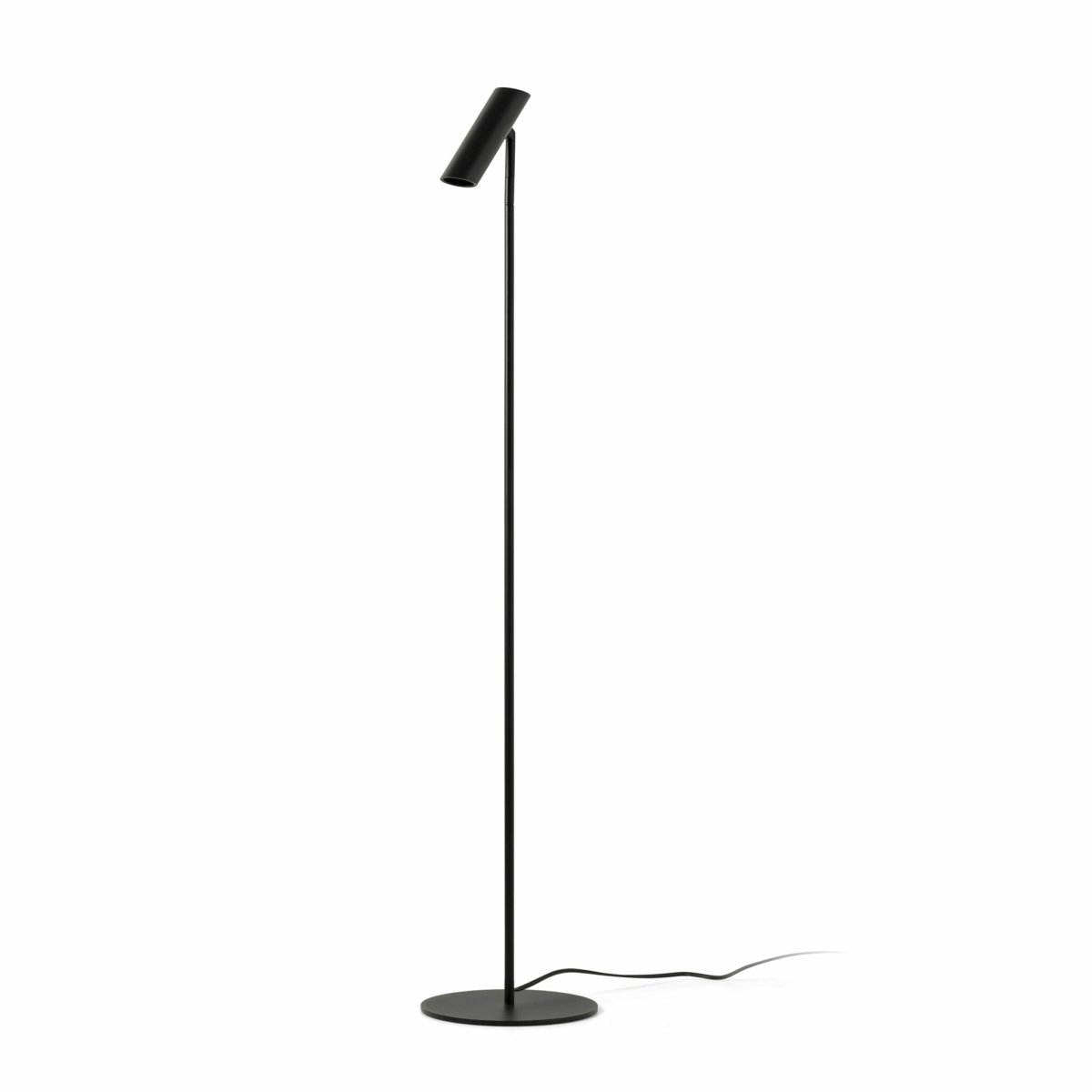 Leo Noir lampadaire De Faro Barcelona - Il est fourni avec un c&acirc;ble de 200 cm, un interrupteur et une prise.